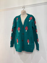 Load image into Gallery viewer, Mushroom Cardigan Teal
