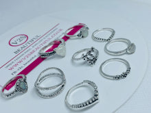 Load image into Gallery viewer, Boho Silver Rings Set