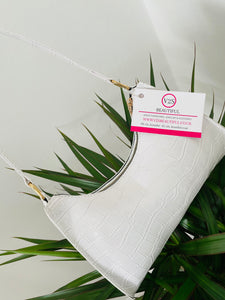 White Baguette Bag