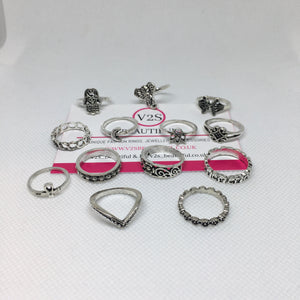 hippie rings set