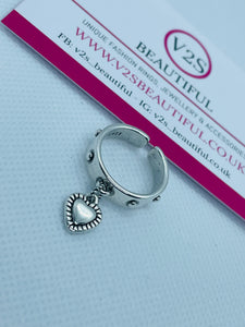 Love Heart Charm Ring