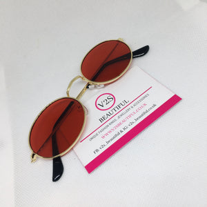 Red Oval Sunglasses,