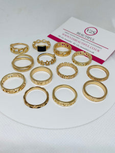 Minimalist Gold Ring Set