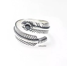 Load image into Gallery viewer, Sterling Sliver Feather Ring