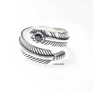 Sterling Sliver Feather Ring