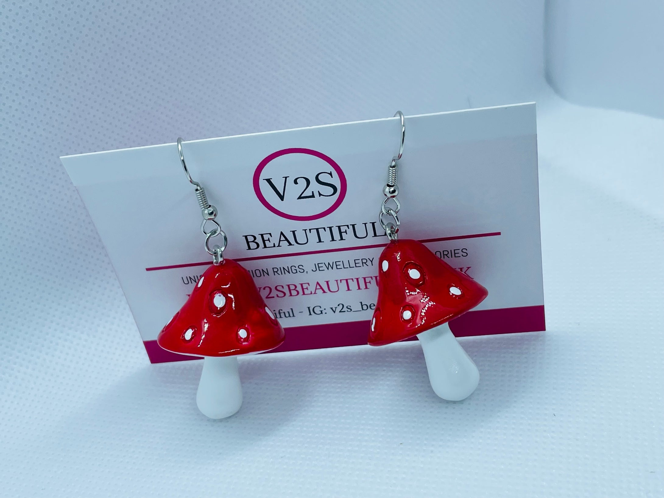 Red Mushroom Earrings