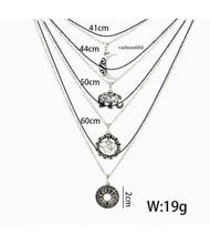 Load image into Gallery viewer, Multi Layered Necklace Sliver