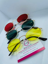 Load image into Gallery viewer, Oval Sunglasses, Yellow Oval sunglasses