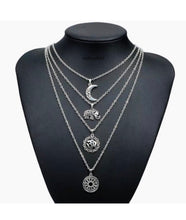 Load image into Gallery viewer, Multi Layered Necklace Sliver