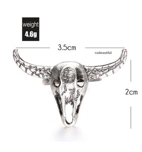 bull head skull ring 