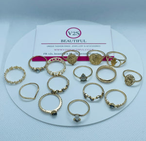 Minimalist Gold Ring Set