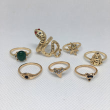 Load image into Gallery viewer, gold snake ring set 