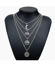 Load image into Gallery viewer, Multi Layered Necklace Sliver