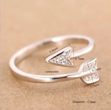 Load image into Gallery viewer, Cupid Arrow Ring Sliver