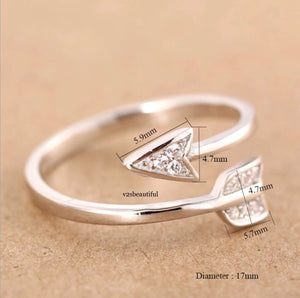 Cupid Arrow Ring Sliver