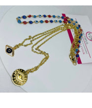 Load image into Gallery viewer, Evil Eye Multi Layered Necklace