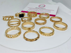 Minimalist Gold Ring Set