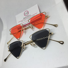 Load image into Gallery viewer, Black and Red Triangle Sunglasses