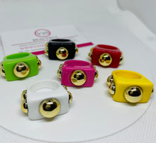 Load image into Gallery viewer, 6pcs Chunky Colourful Rings