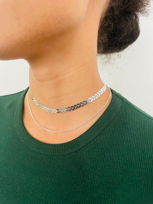 Layer Silver Choker