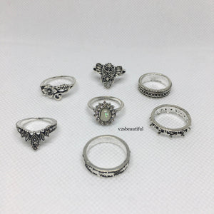 bohemian Ring set sliver