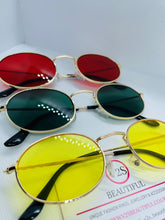 Load image into Gallery viewer, Oval Sunglasses, Yellow Oval sunglasses