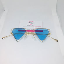 Load image into Gallery viewer, Blue Triangle Sunglasses