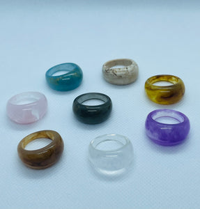 Resin Dome Ring Set