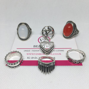 vintage Chunky Ring Set